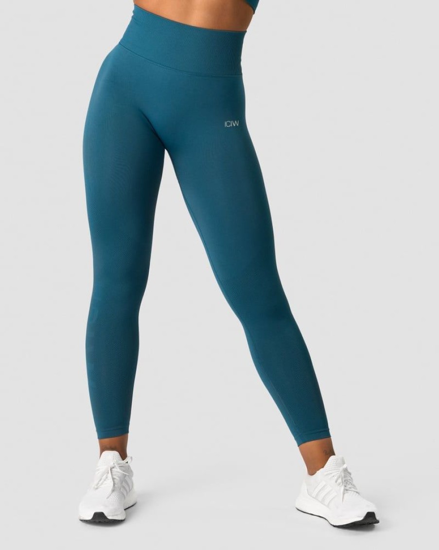 Dame ICIW Tights & Leggings | Define Seamless Scrunch Tights Dk Teal