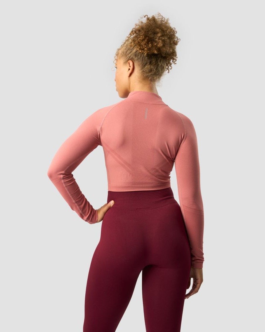 Dame ICIW Seamless | Define Cropped 1/4 Zip Rose