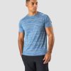 Herre ICIW T-Skjorter | Workout Mesh T-Shirt Men Dark Blue Melange