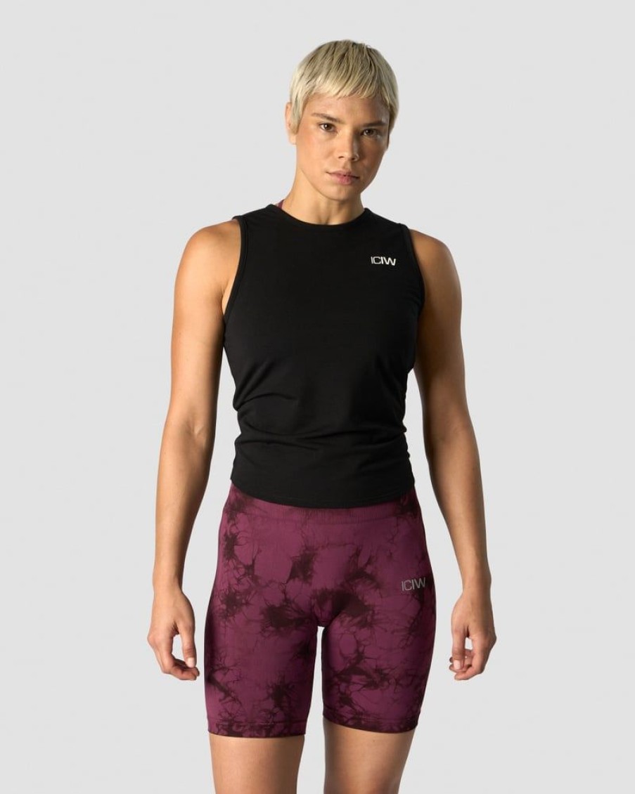 Dame ICIW Topper | Empowering Open Back Tank Black Wmn