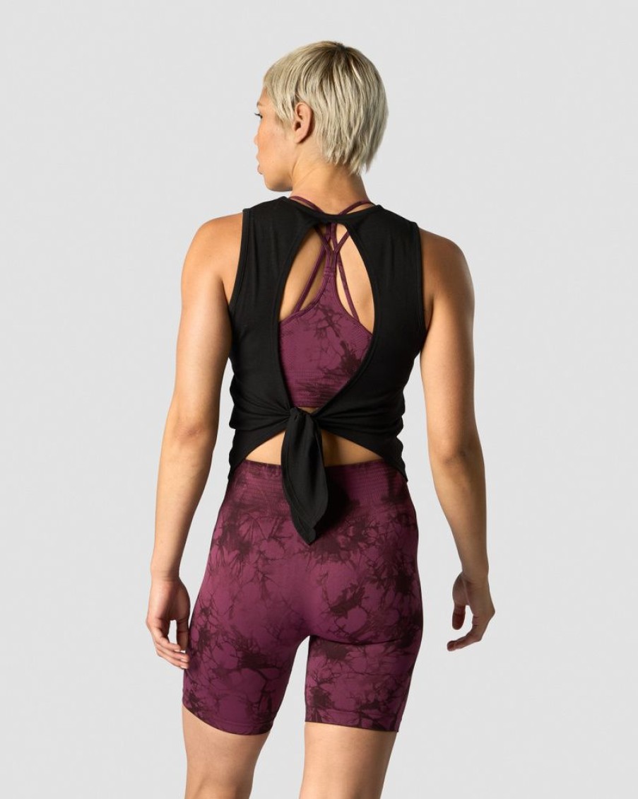 Dame ICIW Topper | Empowering Open Back Tank Black Wmn