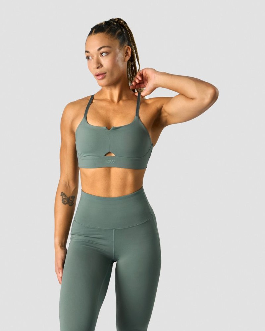 Dame ICIW Sport-Bh | Stride Strappy Sportsbra Sea Green