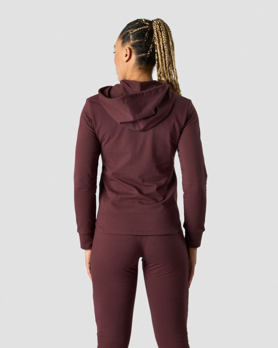 Dame ICIW Langermet | Stride Zipper Hoodie Wmn Burgundy
