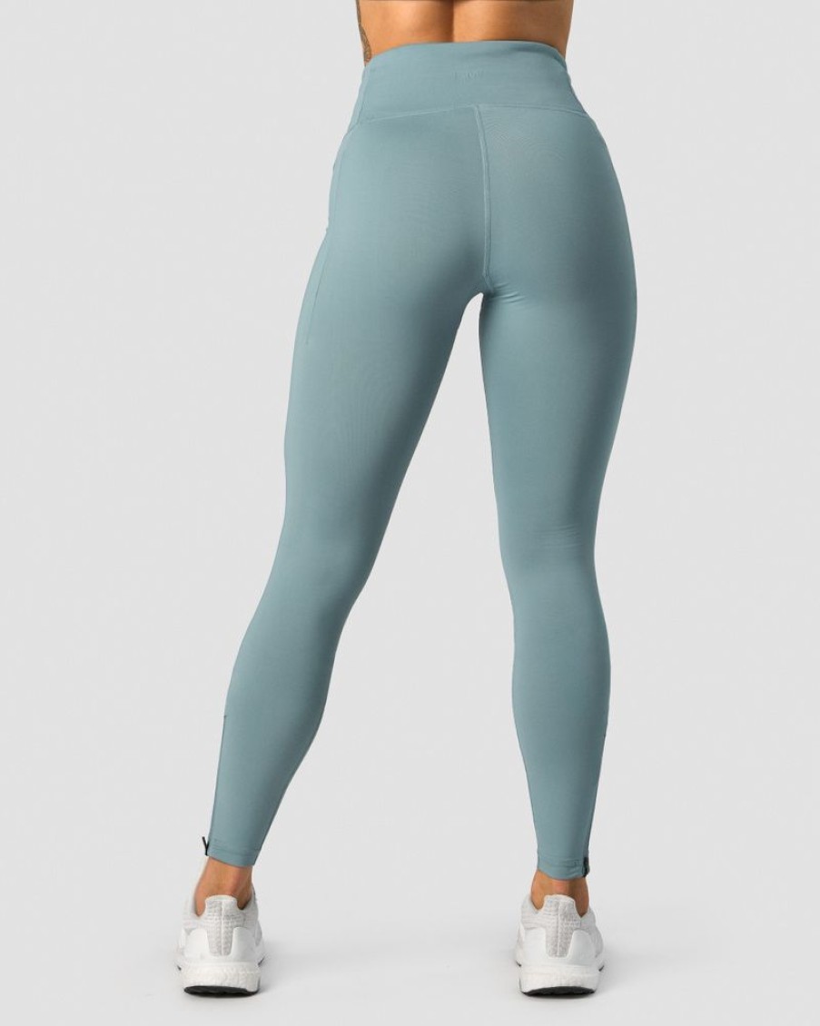 Dame ICIW Tights & Leggings | Classic Pocket Tights Tall Steel Blue