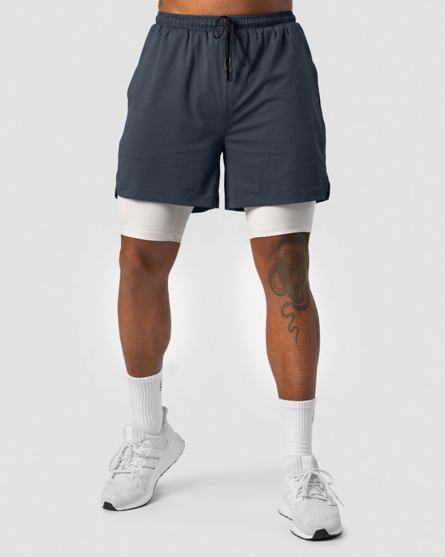 Herre ICIW Shorts | Stride 2-In-1 Shorts Men Navy