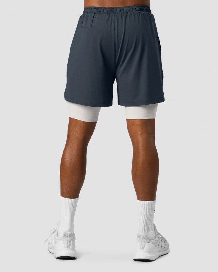 Herre ICIW Shorts | Stride 2-In-1 Shorts Men Navy