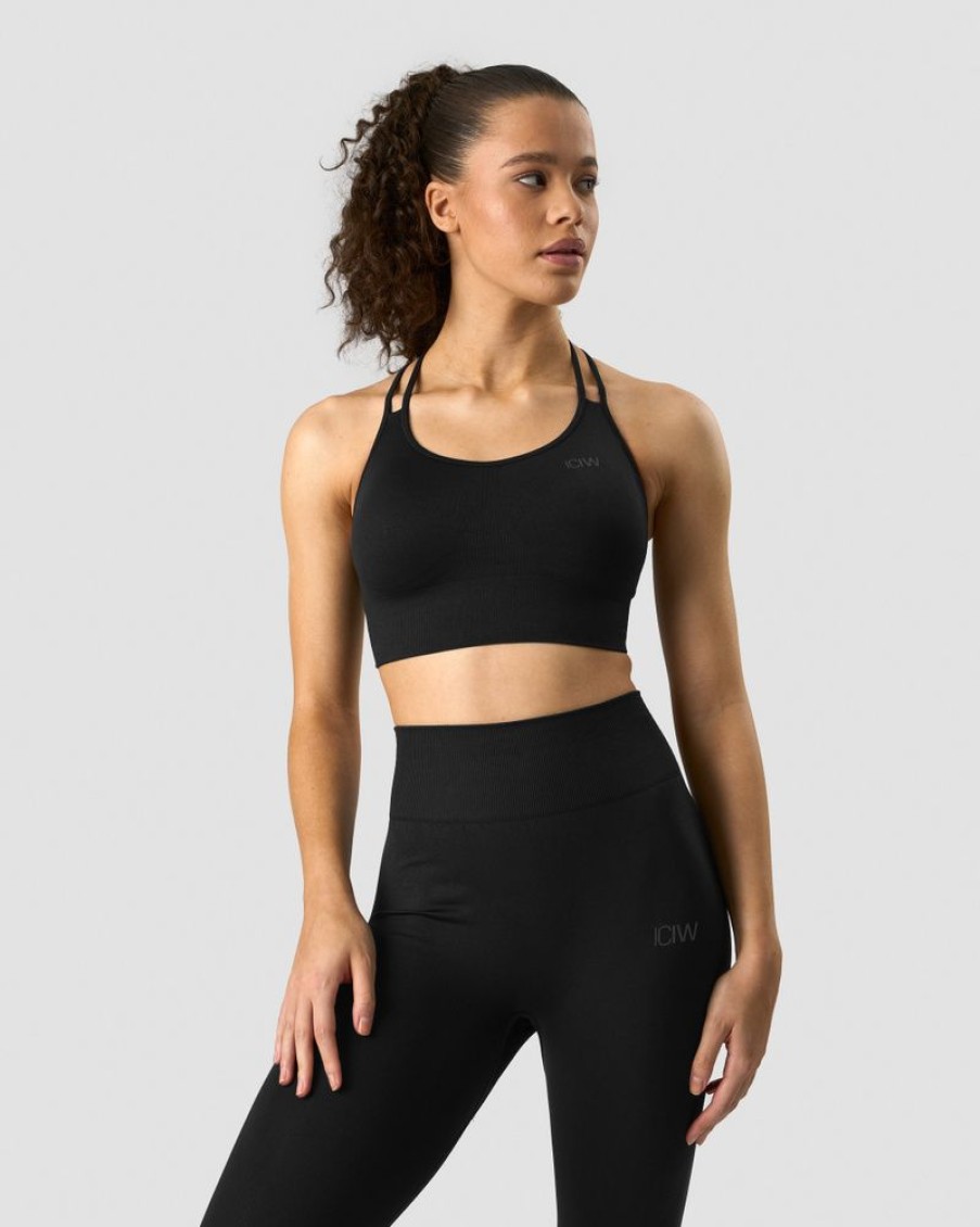 Dame ICIW Sport-Bh | Define Seamless Sports Bra Black/Black