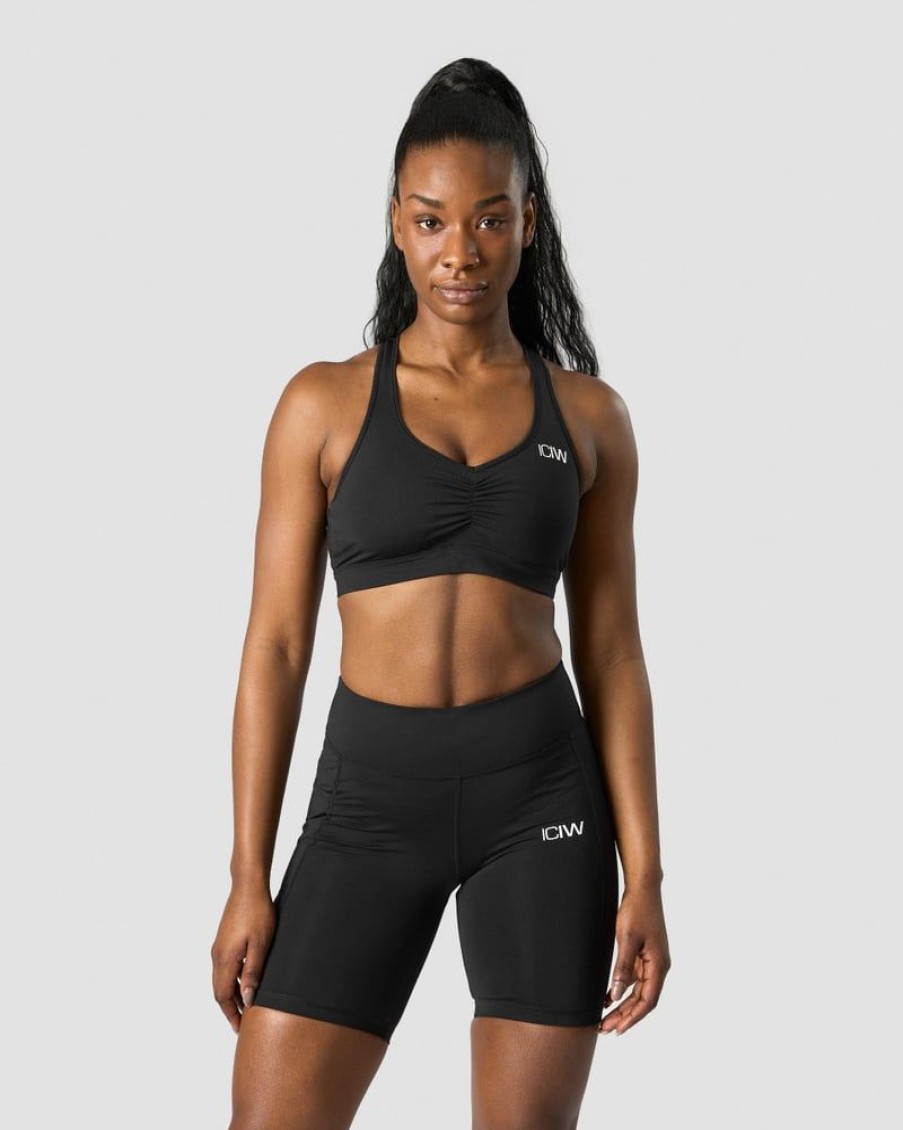Dame ICIW Sport-Bh | Scrunch Sports Bra Black Wmn