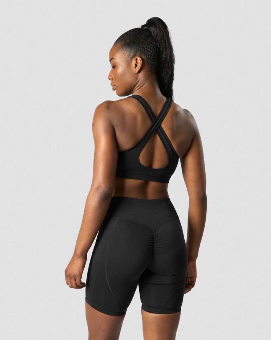 Dame ICIW Sport-Bh | Scrunch Sports Bra Black Wmn