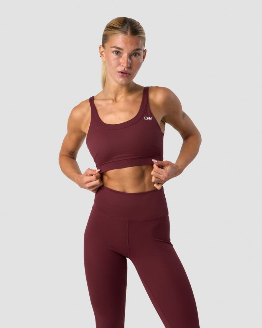 Dame ICIW Sport-Bh | Nimble Sports Bra Burgundy