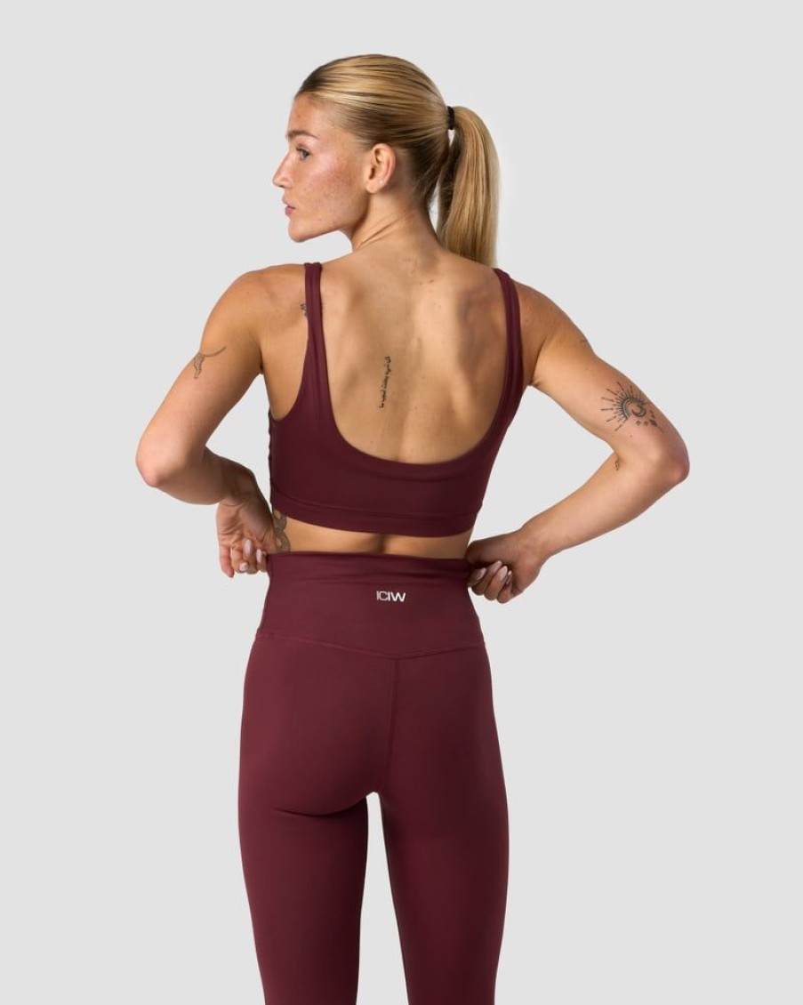 Dame ICIW Sport-Bh | Nimble Sports Bra Burgundy