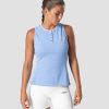 Dame ICIW Topper | Training Pique Tank Top Sky Blue