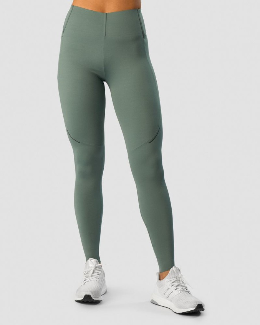 Dame ICIW Tights & Leggings | Charge Pocket Tights Wmn Sea Green