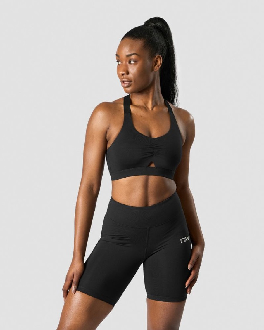Dame ICIW Sport-Bh | Scrunch Adjustable Sports Bra Black