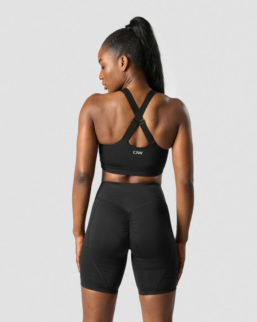 Dame ICIW Sport-Bh | Scrunch Adjustable Sports Bra Black