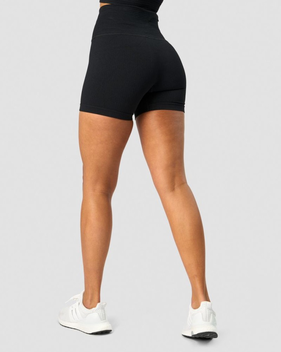 Dame ICIW Seamless | Ribbed Define Seamless Pocket Shorts Black