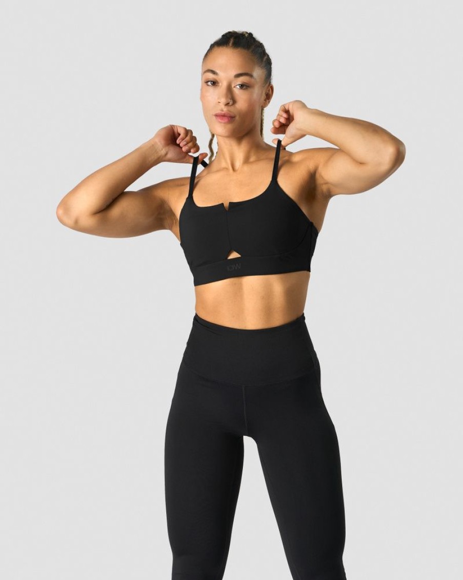 Dame ICIW Sport-Bh | Stride Strappy Sportsbra Black