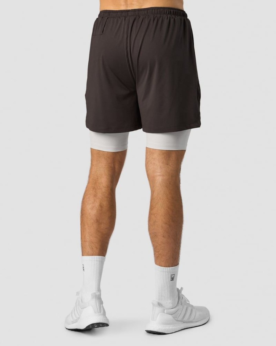 Herre ICIW Shorts | Stride 2-In-1 Shorts Men Charcoal