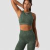 Dame ICIW Sport-Bh | Camo Seamless Sports Bra Green