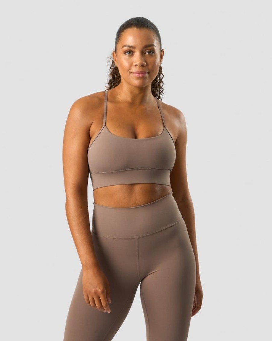 Dame ICIW Sport-Bh | Nimble Strappy Sports Bra Dusty Brown