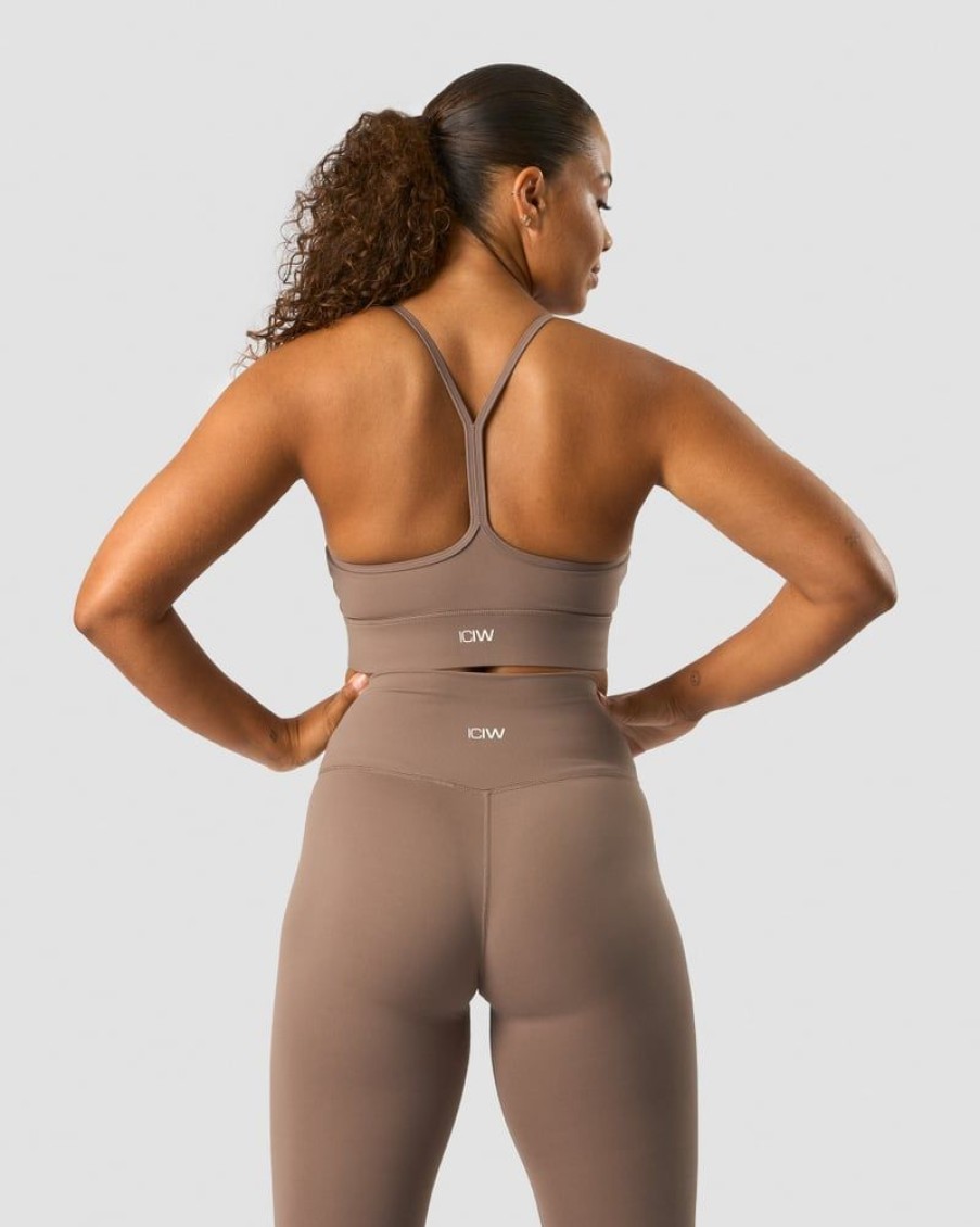 Dame ICIW Sport-Bh | Nimble Strappy Sports Bra Dusty Brown