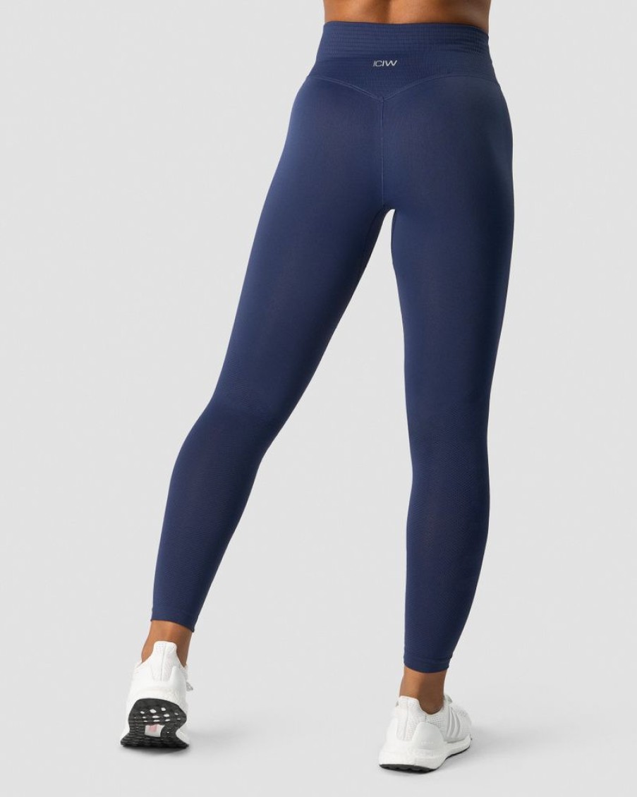 Dame ICIW Tights & Leggings | Define Seamless V-Shape Tights Navy