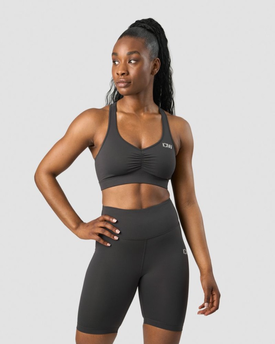 Dame ICIW Sport-Bh | Scrunch Sports Bra Anthracite Wmn