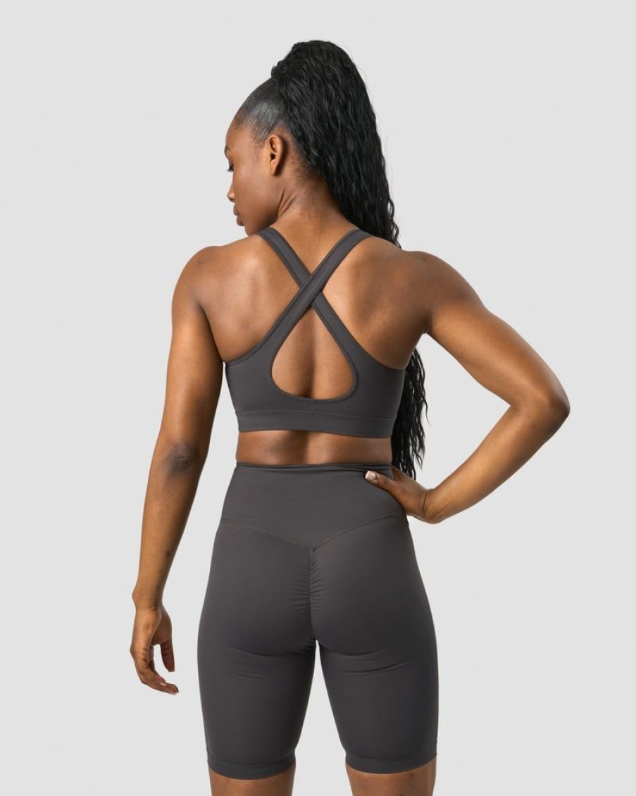 Dame ICIW Sport-Bh | Scrunch Sports Bra Anthracite Wmn