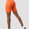 Dame ICIW Shorts | Scrunch V-Shape Biker Shorts Orange