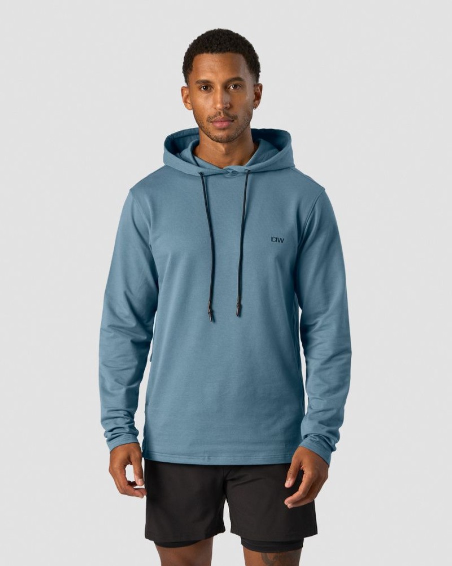 Herre ICIW Langermet | Stride Hoodie Men Steel Blue