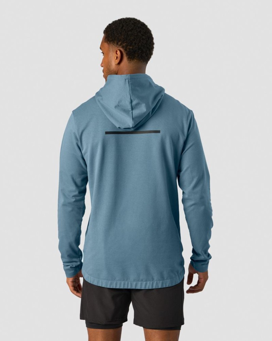 Herre ICIW Langermet | Stride Hoodie Men Steel Blue