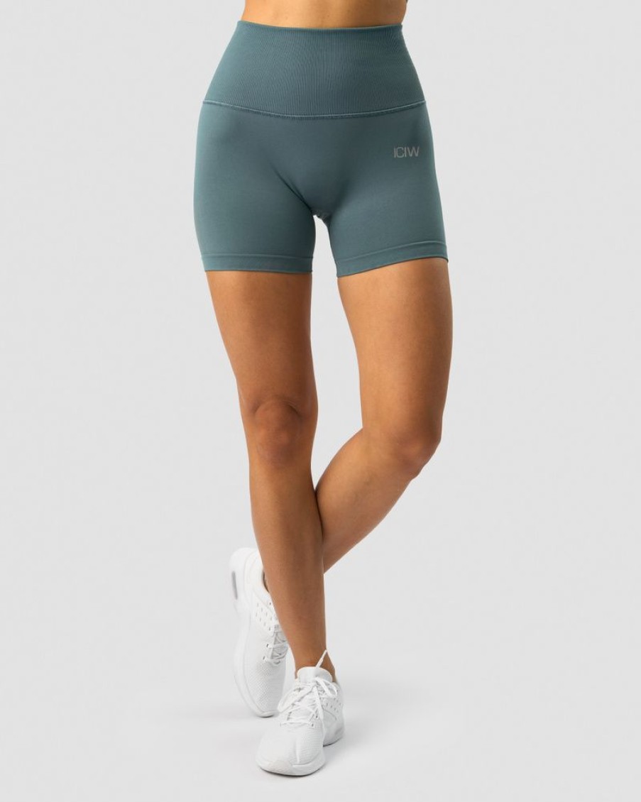 Dame ICIW Seamless | Define Seamless Pocket Shorts Wmn Jungle Green