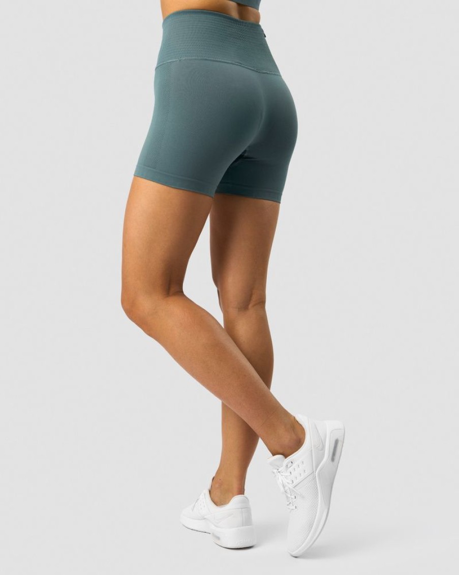Dame ICIW Seamless | Define Seamless Pocket Shorts Wmn Jungle Green