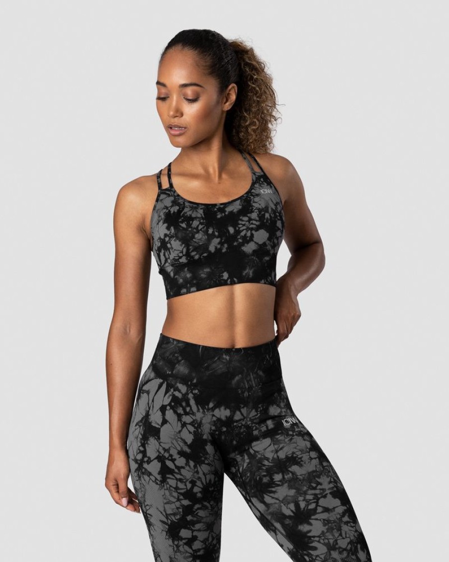 Dame ICIW Sport-Bh | Define Seamless Tie Dye Sports Bra Black