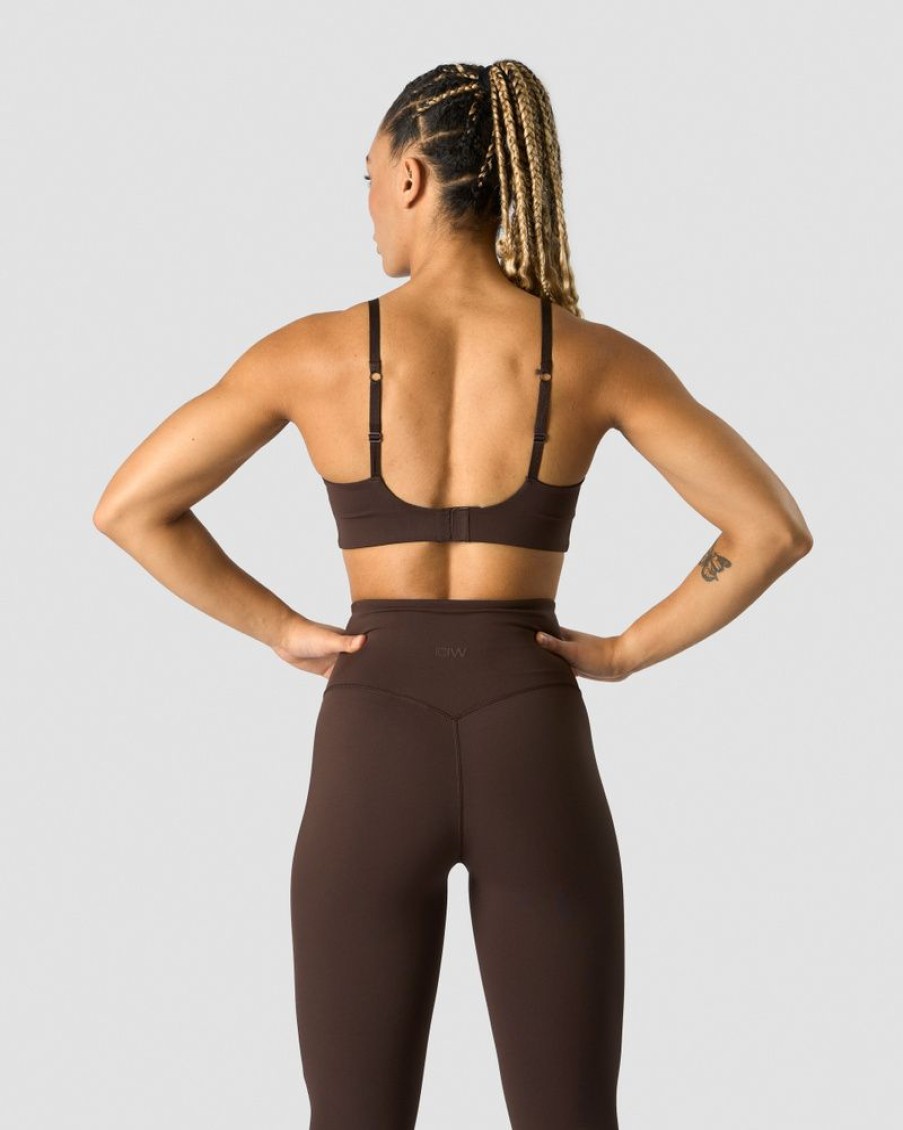Dame ICIW Sport-Bh | Stride Strappy Sportsbra Dark Brown