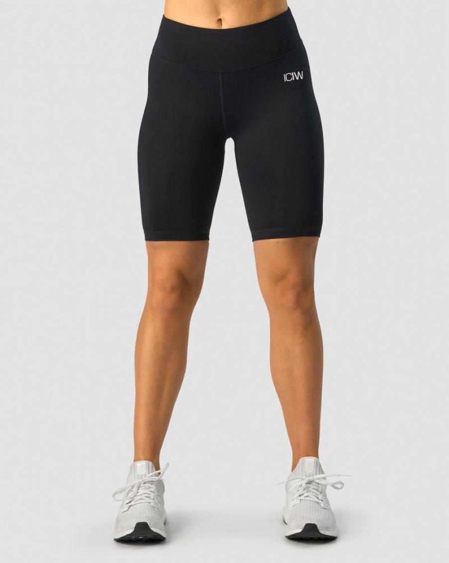 Dame ICIW Shorts | Classic V-Shape Biker Shorts Black Wmn