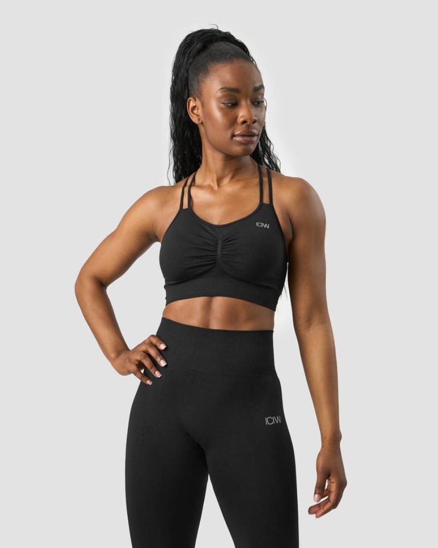 Dame ICIW Sport-Bh | Define Seamless Scrunch Sports Bra Black