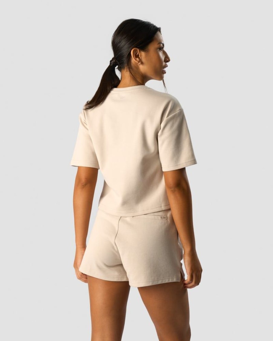 Dame ICIW T-Shirts | Revive Heavy Cropped T-Shirt Wmn Beige