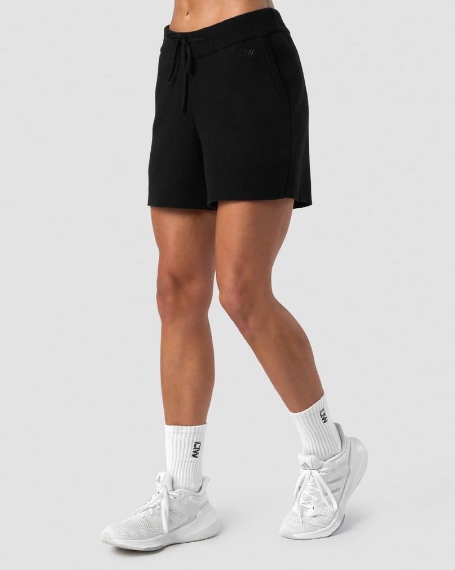 Dame ICIW Shorts | Soft Knit Oversized Shorts Black