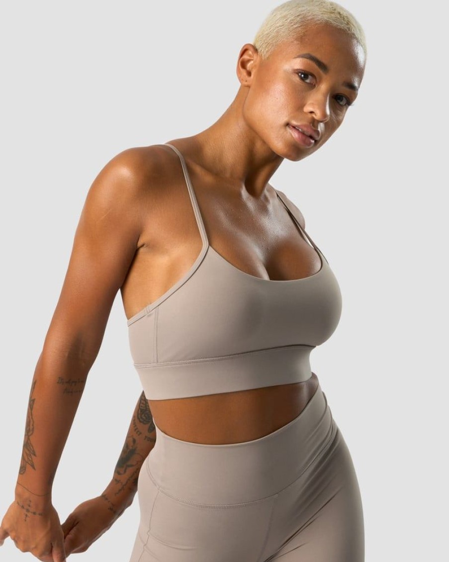 Dame ICIW Sport-Bh | Nimble Strappy Sports Bra Greige