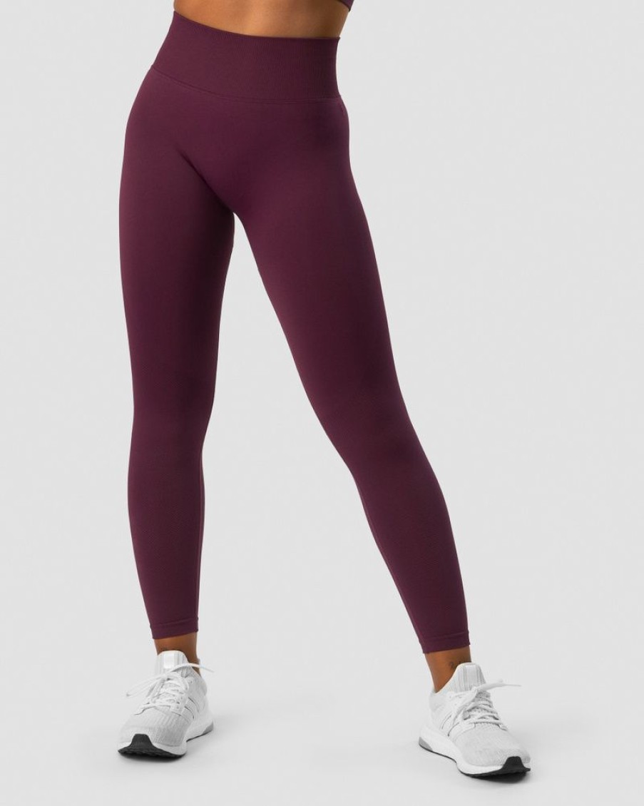 Dame ICIW Tights & Leggings | Define Seamless V-Shape Tights Maroon