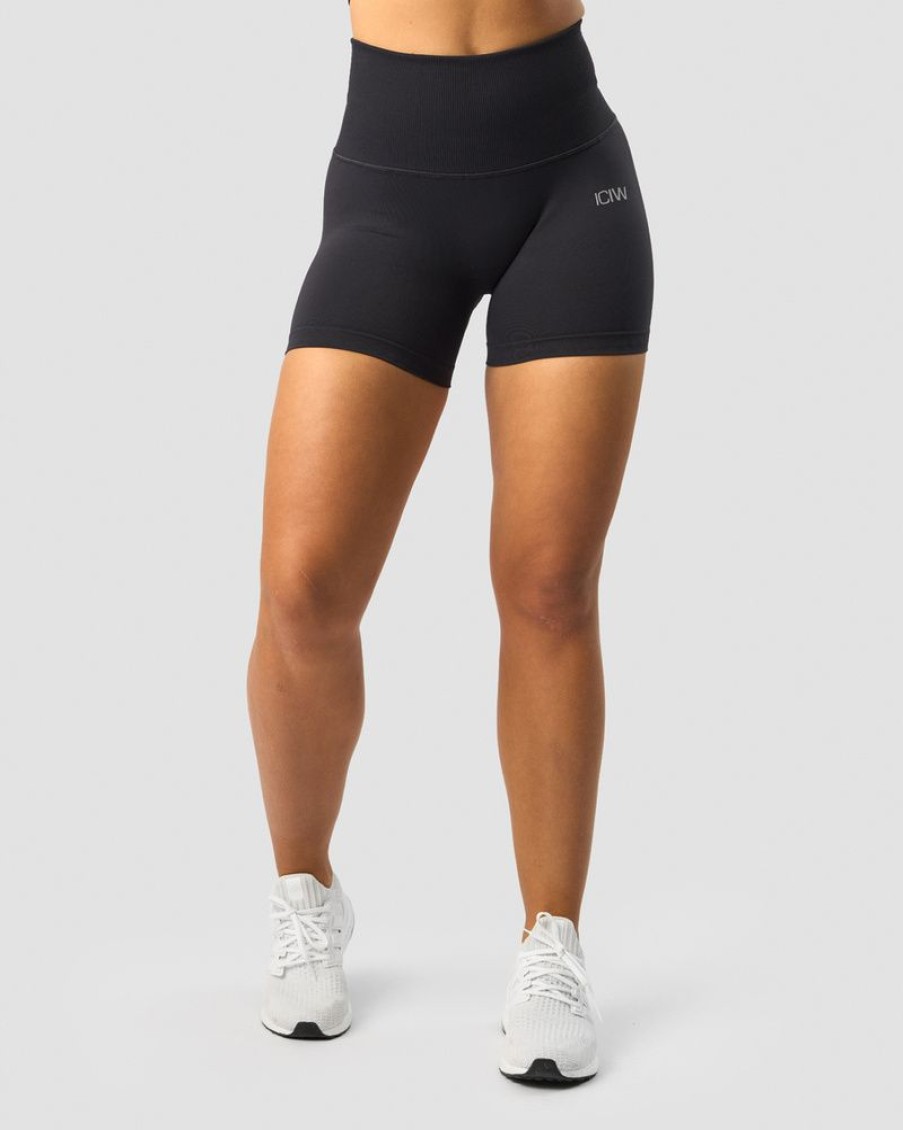 Dame ICIW Seamless | Define Seamless Pocket Shorts Wmn Dk Graphite