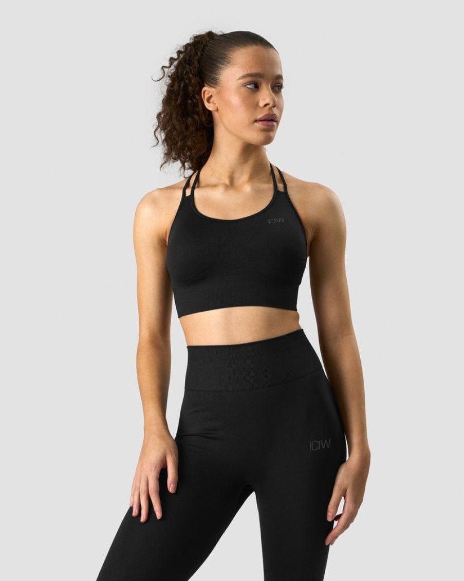 Dame ICIW Sport-Bh | Define Seamless Sports Bra Black/Black