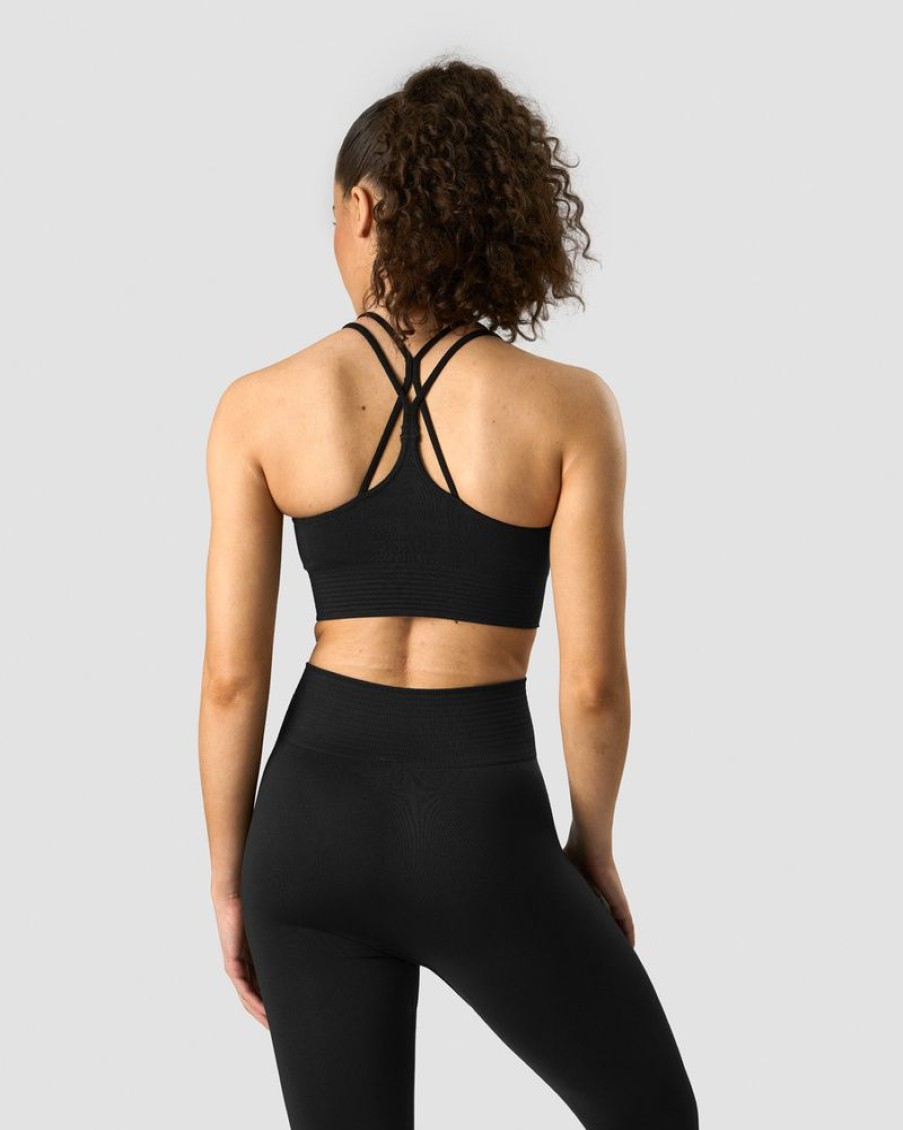Dame ICIW Sport-Bh | Define Seamless Sports Bra Black/Black