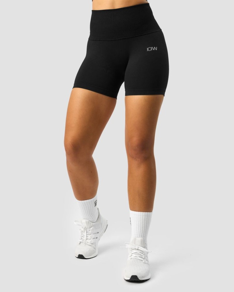 Dame ICIW Seamless | Define Seamless Pocket Shorts Wmn Black