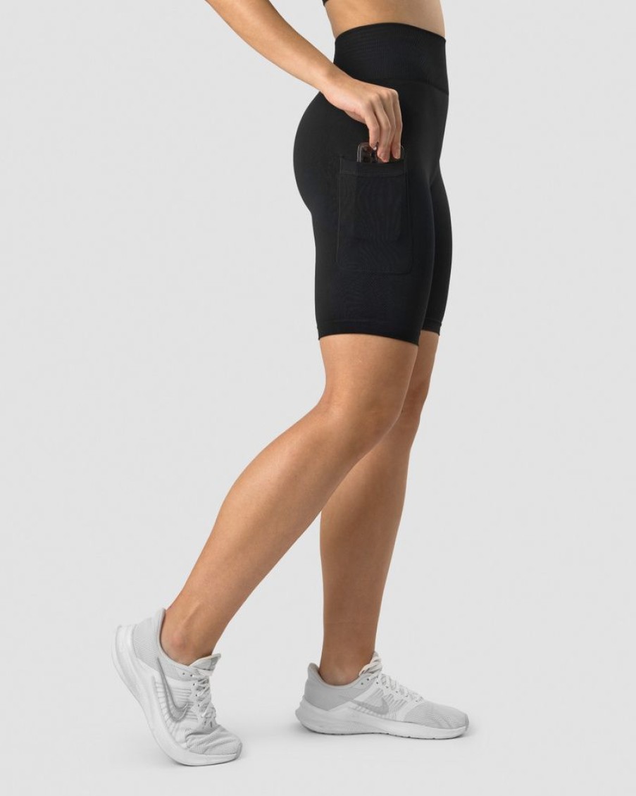 Dame ICIW Seamless | Define Seamless Pocket Biker Shorts Black