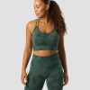 Dame ICIW Sport-Bh | Define Seamless Tie Dye Sports Bra Dark Green