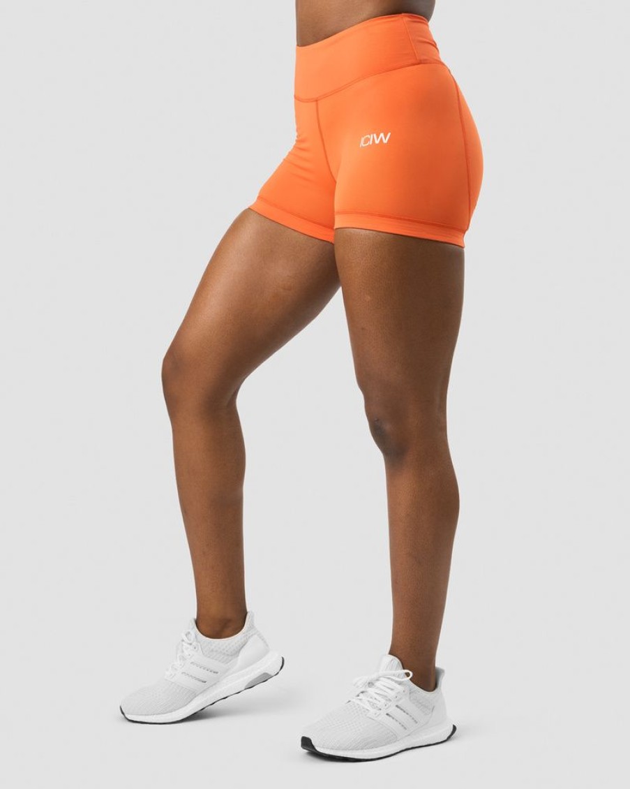 Dame ICIW Shorts | Scrunch V-Shape Tight Shorts Orange