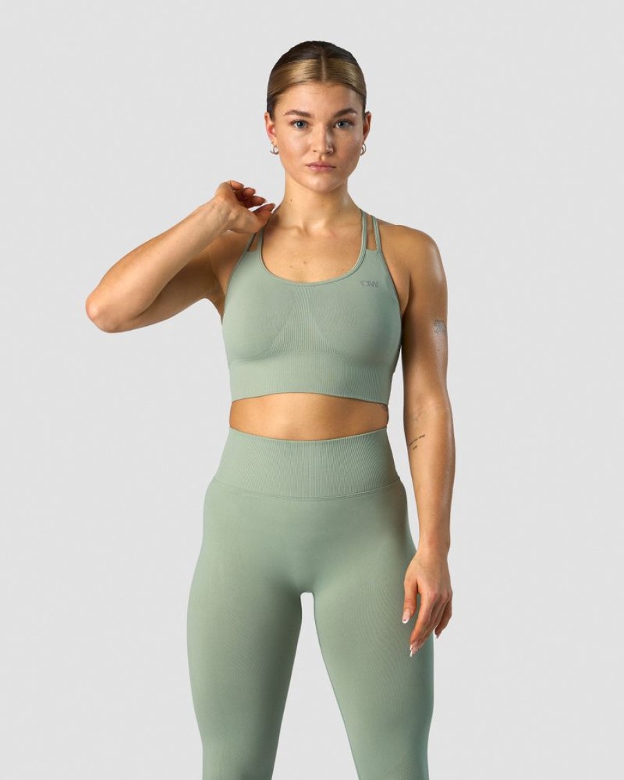 Dame ICIW Sport-Bh | Define Seamless Sports Bra Light Sage Green