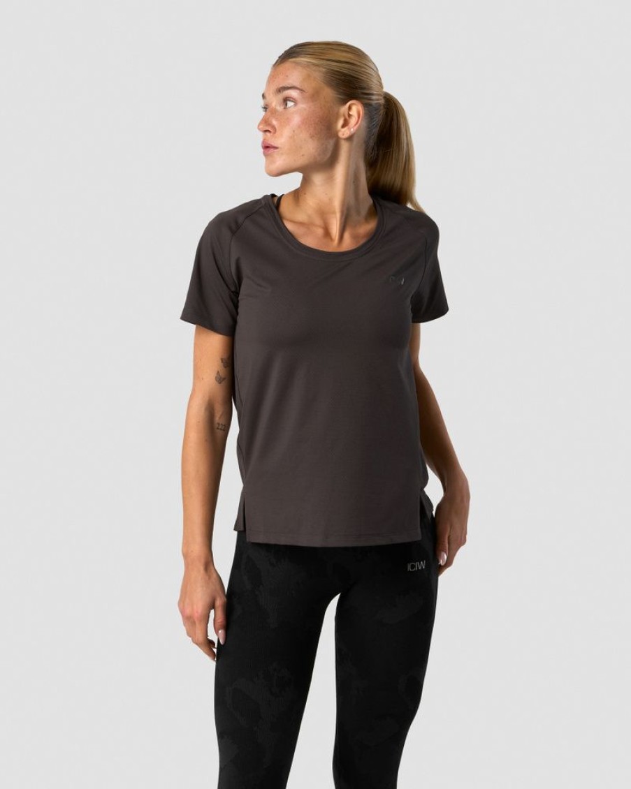 Dame ICIW T-Shirts | Stride T-Shirt Wmn Charcoal